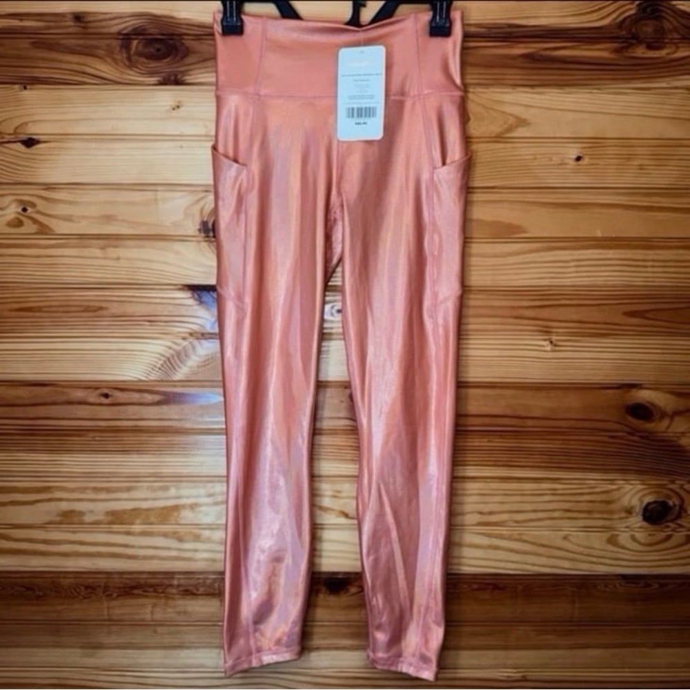 Fabletics PureLuxe High-Waisted Iridescent copper 7/8 Leggings Small NWT